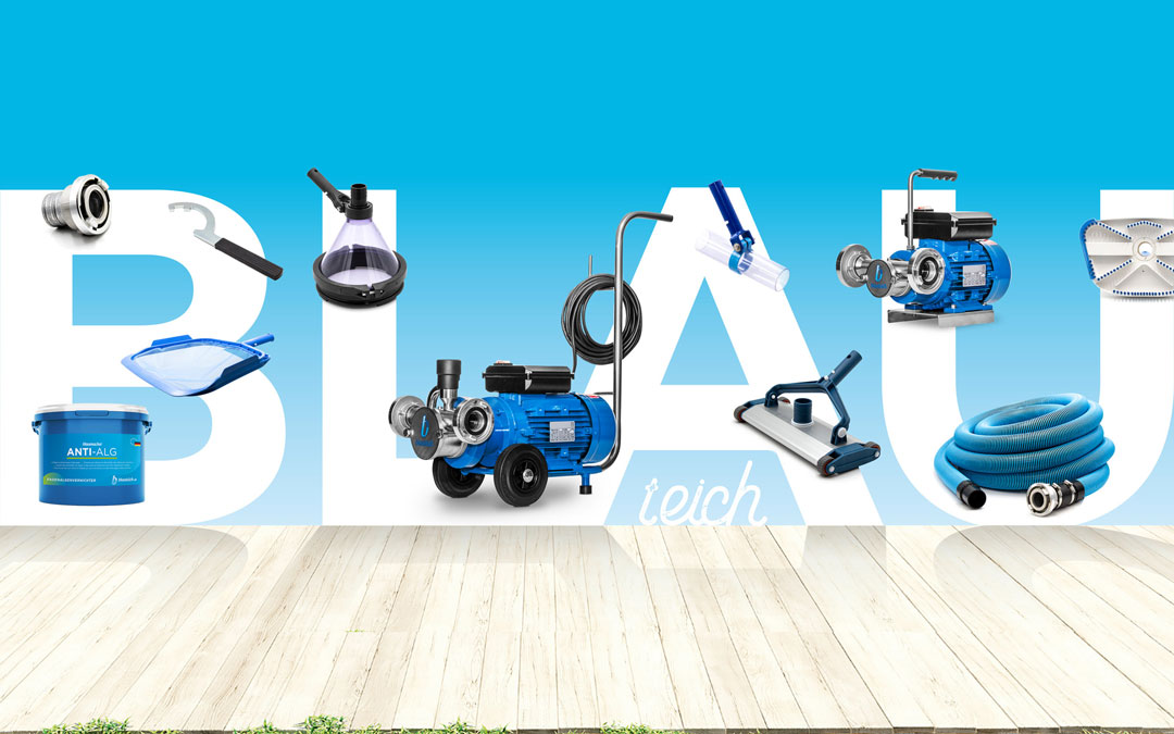 Teichschlammsauger Blauteich Sortiment